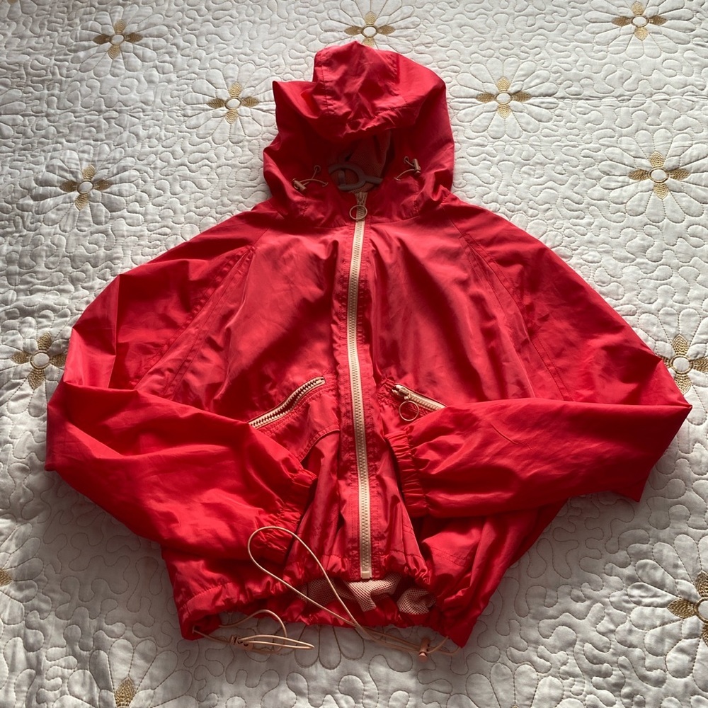 Pink drawstring windbreaker from forever 21